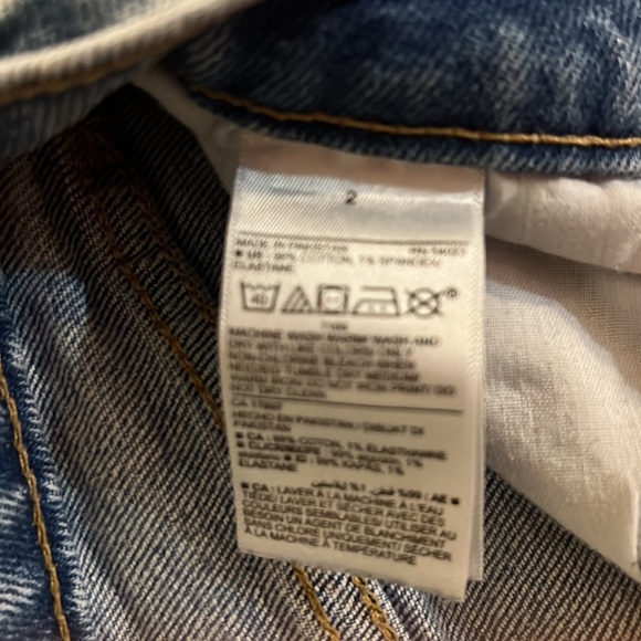 Extra High Rise Straight Leg Distressed Jean - Picture 6 of 7